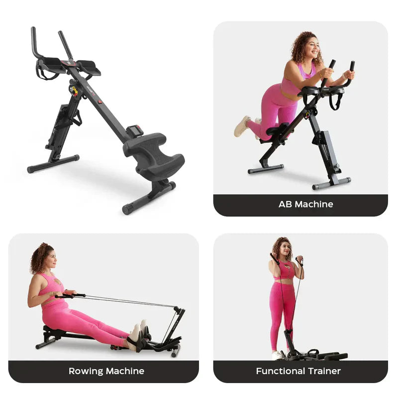 Elite 3-in-1 Smart Rower: Foldable 15-Min Full Body Fat Burning Studio